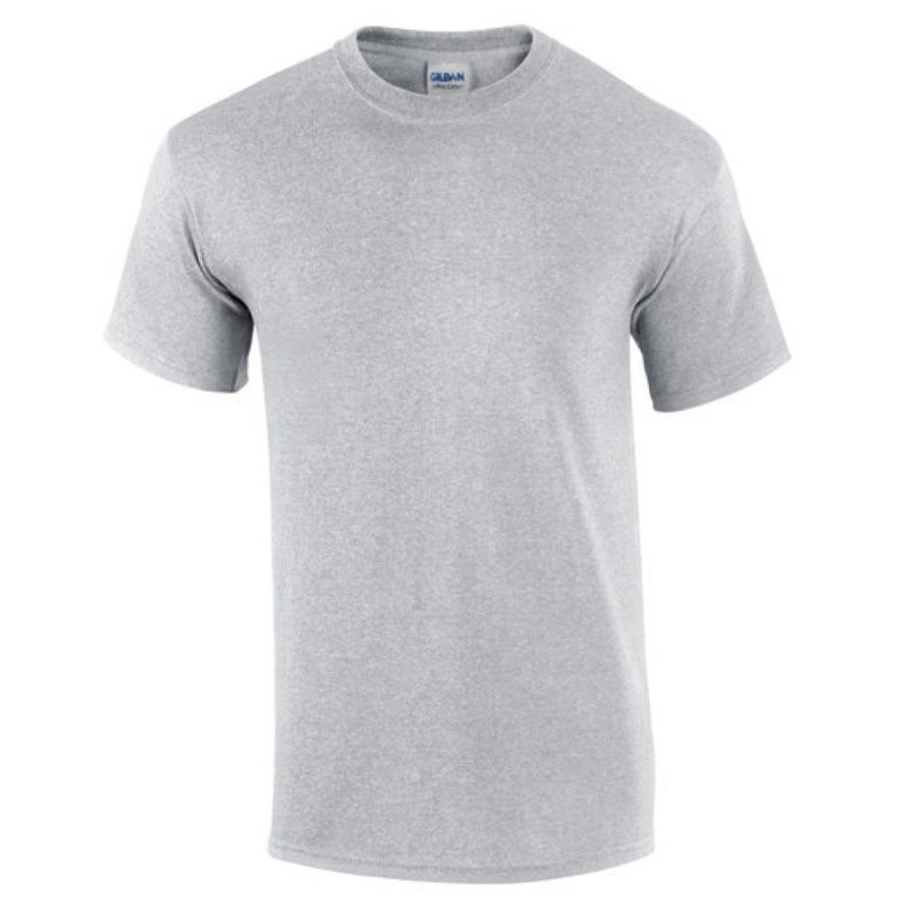 🆕 GILDAN ADULT ULTRA COTTON ROUND-NECK SHORT SLEEVE T-SHIRT - HEATHER GREY
